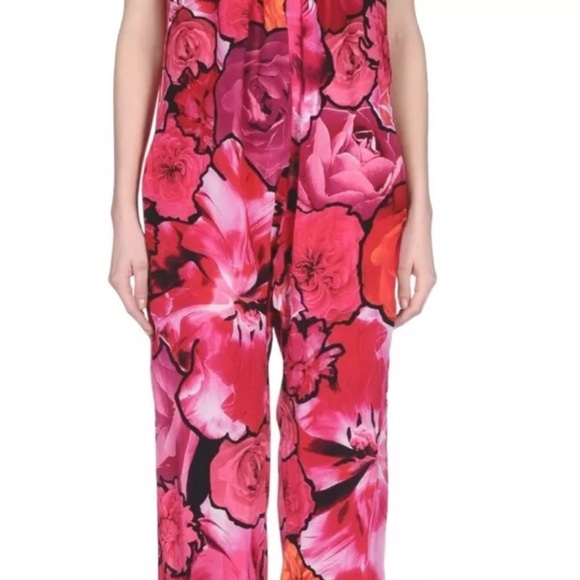 Roberto Cavalli Flora print silk jumpsuit size 38 - Picture 3 of 5